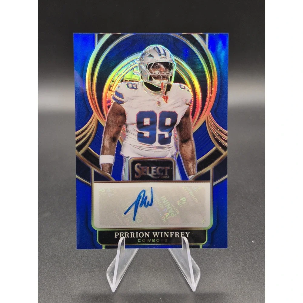 2025 Panini Select Perrion Winfrey SIP-PWY Blue Prizm Auto /99 Cowboys